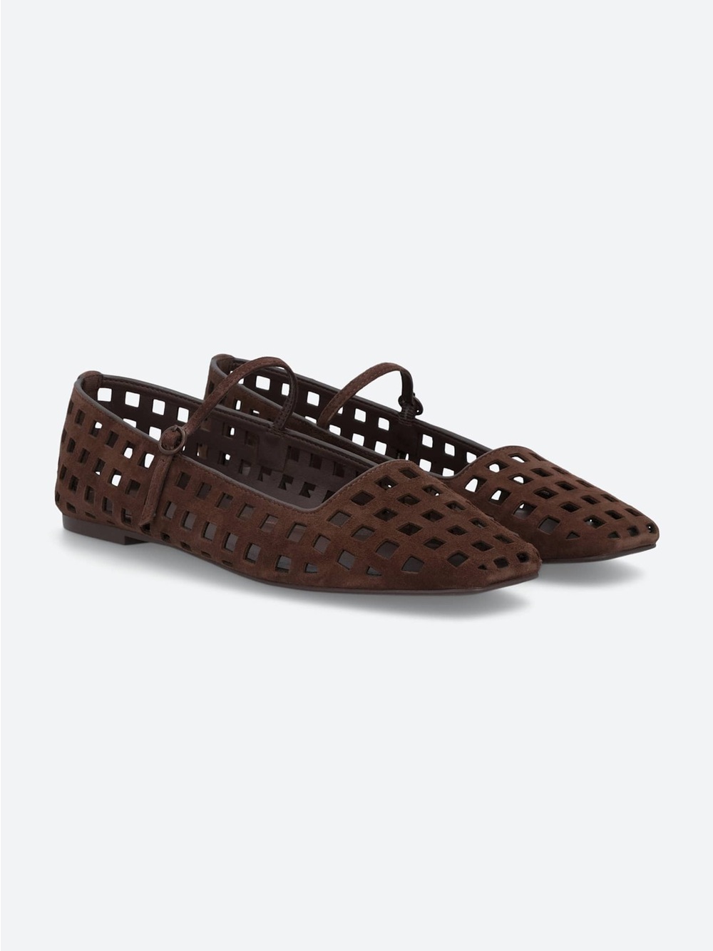 Splendid Brown Cutout Pointed Toe Flat Shoes